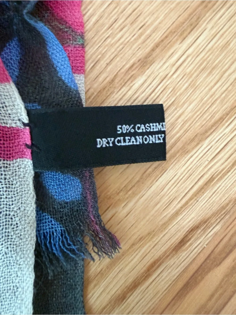 Unbranded Silk Cashmere Floral Scarf 80” x 28” – Colorful Botanical Print